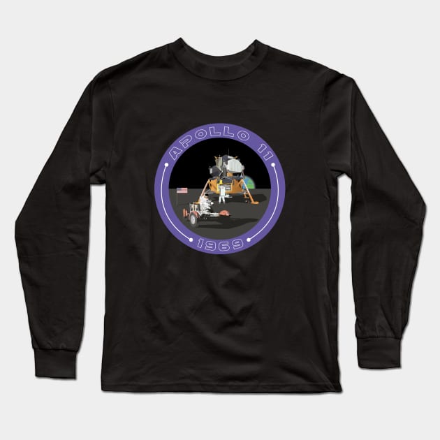 Apollo 11 Moon Landing Long Sleeve T-Shirt by NorseTech